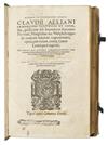 AELIANUS, CLAUDIUS. Opera quae extant.  1556